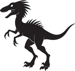 Velociraptor Silhouette Vector for Kids’ Dinosaur Decor and Learning Projects.