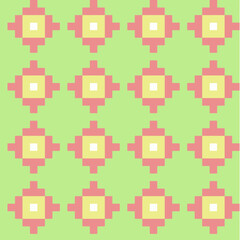 ornament pattern in pixel art.
