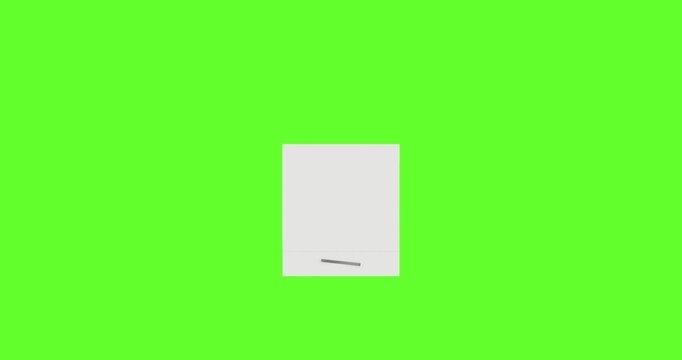 4k Resolution Video: White Book Matchbox Mockup Seamless Loop Rotating on a Green Screen Background with Alpha Mate