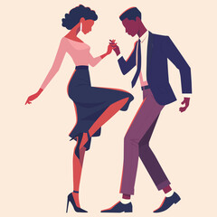 Dance Illustration | Couple Dancing | Couple Illustration | Couple Dancing Illustration | Dance | Dancing