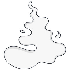 Comic clouds set. Cartoon white smoke vector Illustration. A set of smoke, explosions and smells.