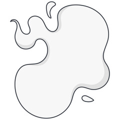 Comic clouds set. Cartoon white smoke vector Illustration. A set of smoke, explosions and smells.