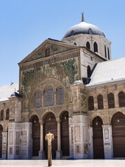 Great Mosque of Damascus, the earliest surviving stone mosque, built between 705 and 715 CE by the...