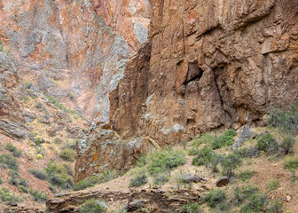 Rocks of la buitrera canyon, piedra parada, chubut, argentina