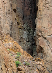 Rocks of la buitrera canyon, piedra parada, chubut, argentina