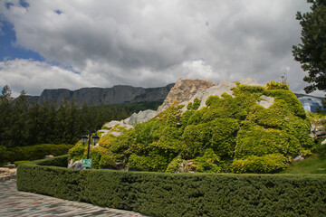 Crimea, Yalta, Mountain view with trees