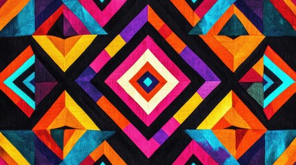 Obraz premium Multicolored Diamond Quilt