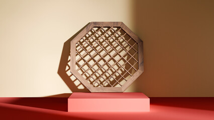 Podium Inspired by Traditional Korean Window Frame Design