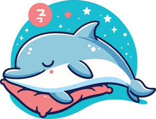 Naklejka premium Paws and Pillows Whimsical Sleepy Animals, Silent Snooze The Art of Sleeping Wildlife
