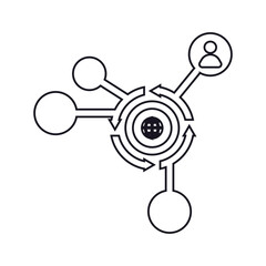 World, network, digital icon, Print