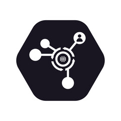World, network, digital icon, Print