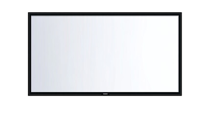 Realistic TV screen PNG. Modern stylish LED LCD panel. Large computer monitor display mockup. Blank TV template. PNG