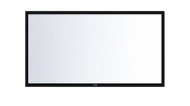 Realistic TV screen PNG. Modern stylish LED LCD panel. Large computer monitor display mockup. Blank TV template. PNG