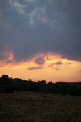 Sunset on the road