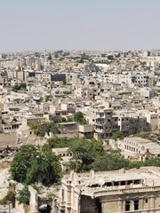 The Aleppo city view after war in Syria
