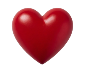 Illustration of red heart isolated on transparent background