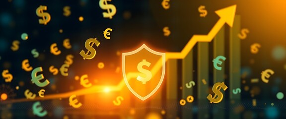 Fototapeta premium Financial Growth and Security: Investment Protection Concept