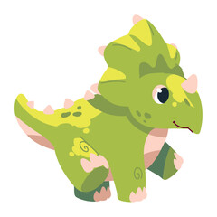 cute dinosaur green color