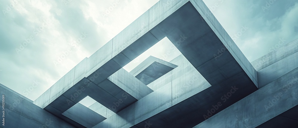 Poster surreal architectural masterpiece blending impossible angles and ambiguous spaces in a striking mode