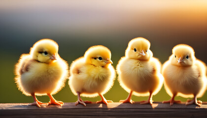Fototapeta premium Cheerful Chicks