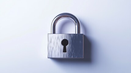 Fototapeta premium High-Quality Silver Padlock on Soft Background Symbolizing Security, Protection