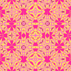 Floral Labyrinth seamless pattern