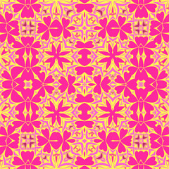 Floral Labyrinth seamless pattern
