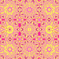 Floral Labyrinth seamless pattern