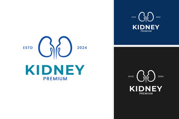 Kidney care medical logo design concept template vector illustration