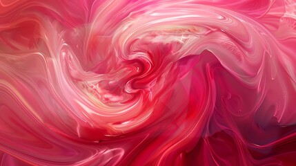 Fototapeta premium Abstract Swirling Red and Pink Liquid Background
