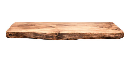 Wooden Shelf on Transparent Background