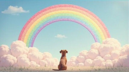 girl with rainbow
