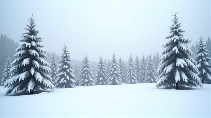 Fototapeta premium winter landscape with trees