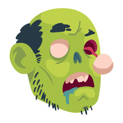 zombie head scary