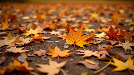 autumn leaves on the ground