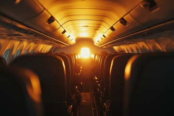 Fototapeta premium interior of an airplane