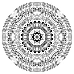 Black and white Mandala design