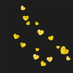 San Valentin Day Pattern. Greeting Sparkle For Birthday. Holiday Frame. Gold Art Decoration. Random Design For Celebration. Yellow Grunge Banner. Golden San Valentin Day Pattern.