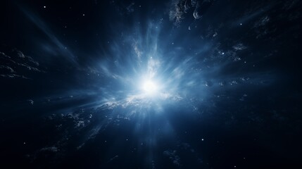 A galaxy surrounded by cosmic dust, soft natural light, space on the right,generative ai illustration