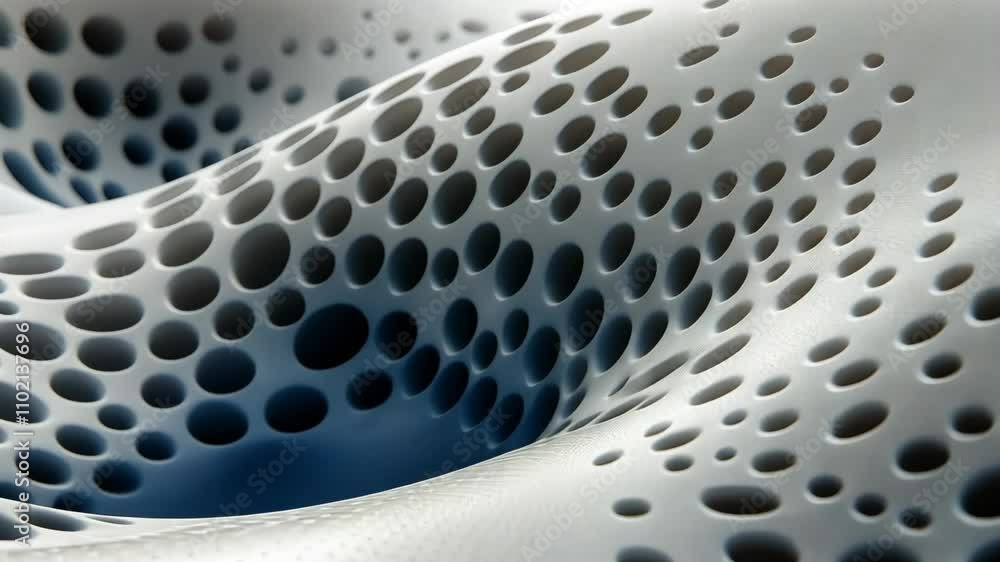 Poster detailed close-up of textured surface showcasing abstract patterns and holes in modern design