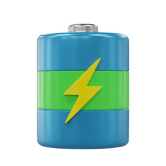 Energy Battery 3d Icon Illustration Isolated Transparent