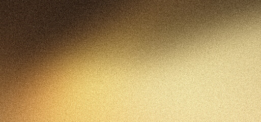 Golden noise texture background, grainy glowing yellow beige brown color gradient poster, banner header wallpaper backdrop design