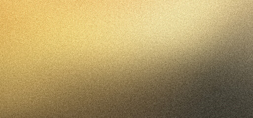 Golden noise texture background, grainy glowing yellow beige brown color gradient poster, banner header wallpaper backdrop design