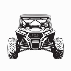 off road adventure utv buggy vector. black and white utv buggy image © Istianah
