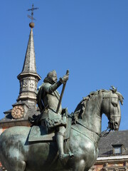 Plaza Mayor Madrid Spain horse statue