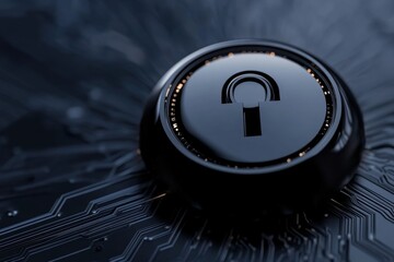cybersecurity theme for data privacy day featuring digital locks, binary code, and futuristic tech background