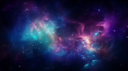 Fototapeta premium A massive galaxy with dark matter backlighting space on the right,generative ai illustration