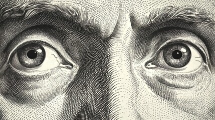 Detailed Close Up Of A Mans Eyes And Face