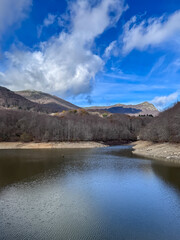 lake and mountains