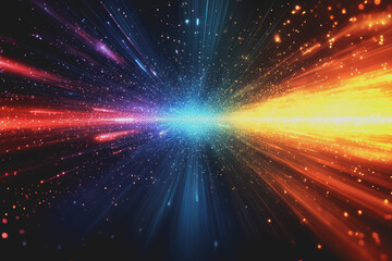 Naklejka premium Technology abstract background in color space with high resolution, representing digital innovation.